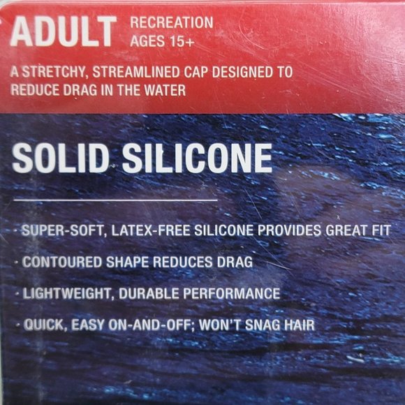 2 - Speedo Swim Cap Solid Silicone Latex Free Adult Ages 15+ Recreational NEON - Picture 3 of 7